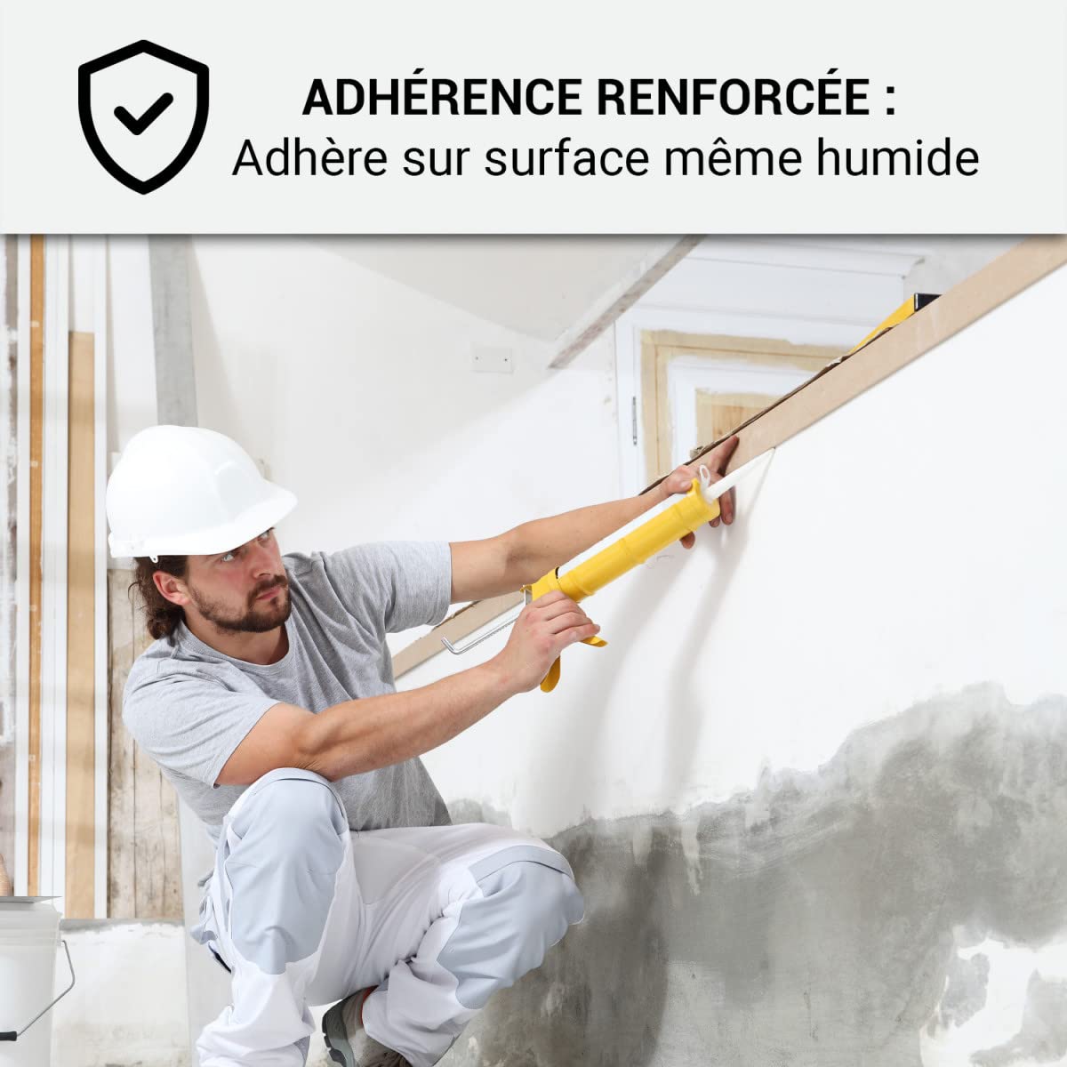 Joint Acrylique, Mastic d'Étanchéité, Mur et Porte 300 ml x 12 Blanc