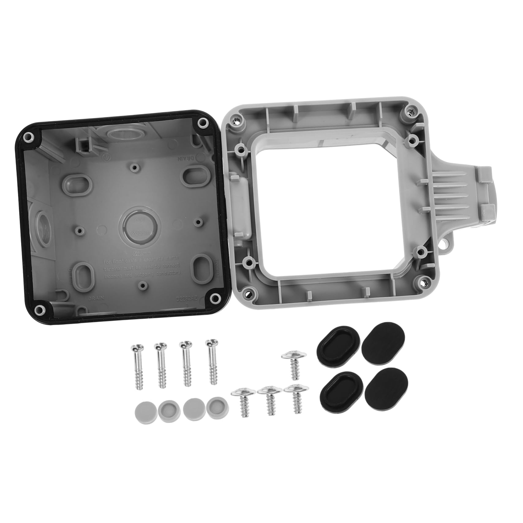 Healeved Outdoor Weatherproof Junction Box Rated Plastic Electrical Enclosure for Outdoor Sockets Lightweight Design for Construction Garden Electronic Projects-image-48