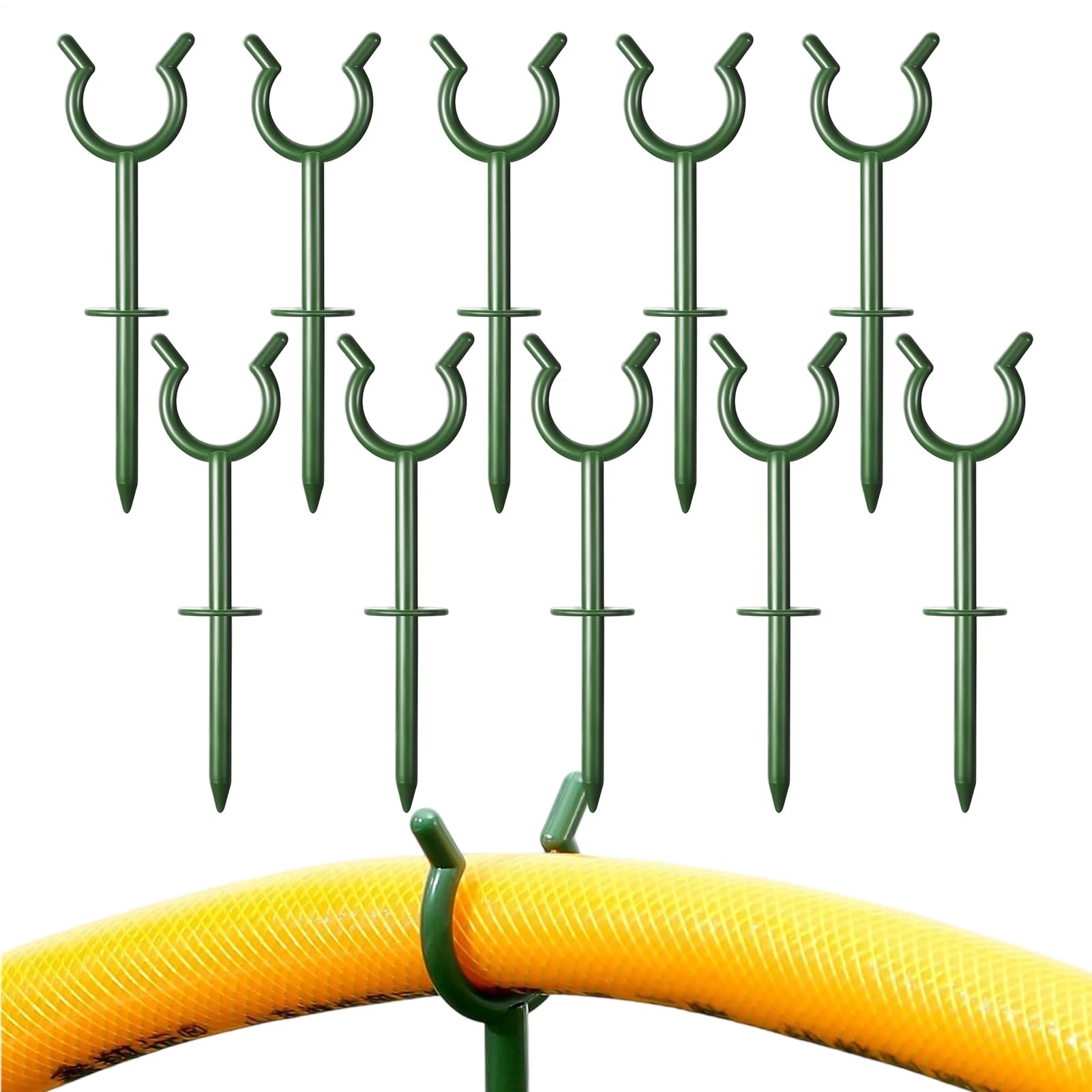 Hose Guide - Pack of 100 Heavy Duty Protection Rack, Hose Protector for Flower Beds, Home and Garden | Outdoor Lawn Backyard Garage House Outdoor Yard Protection System Garden Tool Accessories