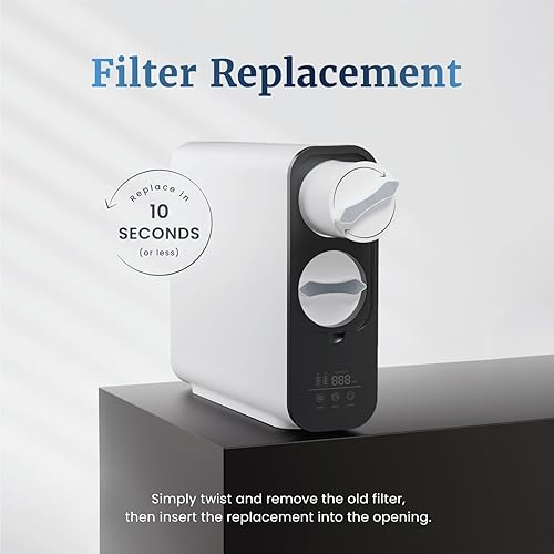 Miniatura 6 de Sistema de filtro de agua de ósmosis inversa para debajo del fregadero, compacto sin tanque, doble filtro, reduce TDS, 600 GPD, filtro inteligente