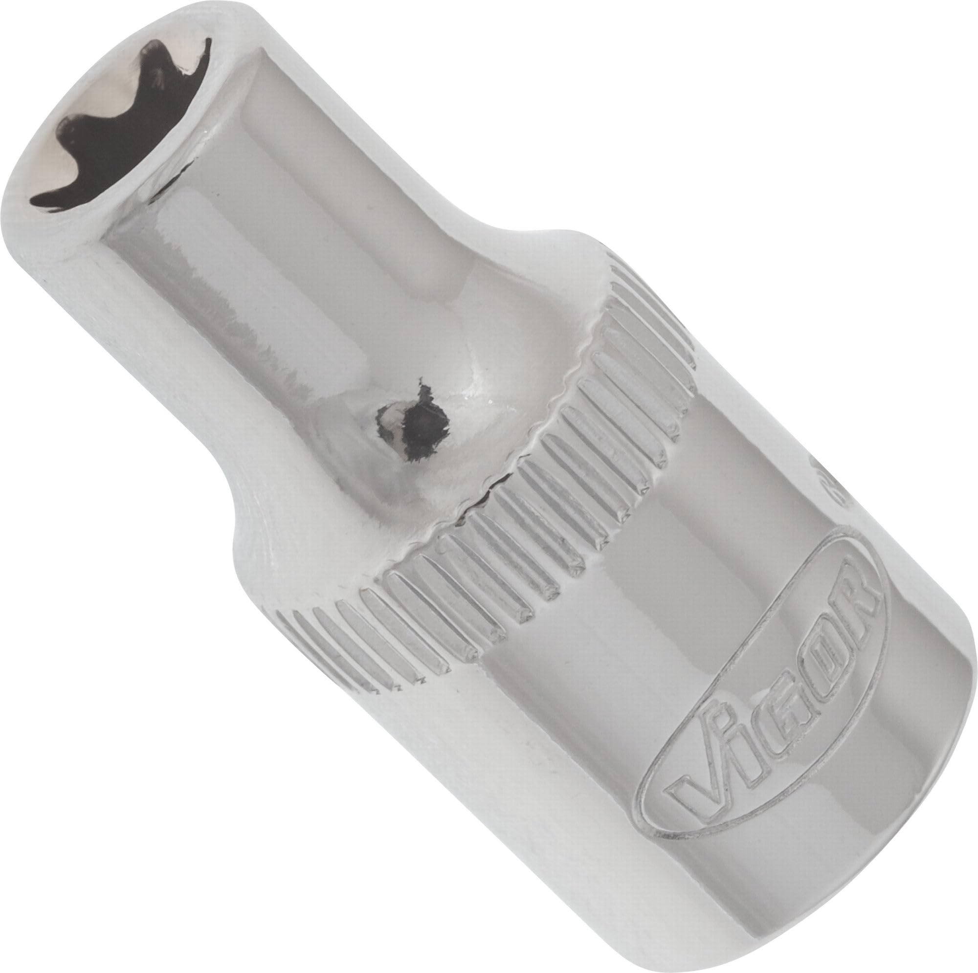 ViGOR V2187N Steckschlüsseleinsatz T 1/4 E6, 1/4 Zoll (6,3 mm) Vierkant, E Profil, Länge 25 mm, Hochwertiger Antrieb für präzises Arbeiten