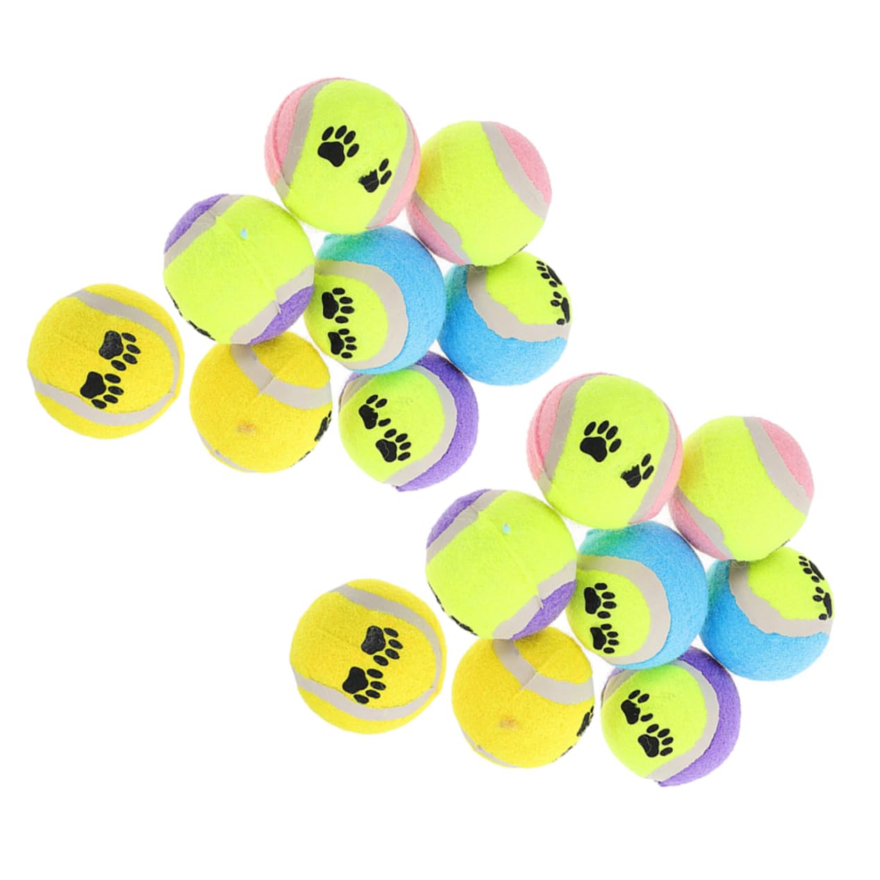 BESPORTBLE 16piezas Balones De Entrenamiento para Perros Juguetes para Cachorros De Tenis para Mascotas Juguetes Divertidos para Ejercicio y Entrenamiento