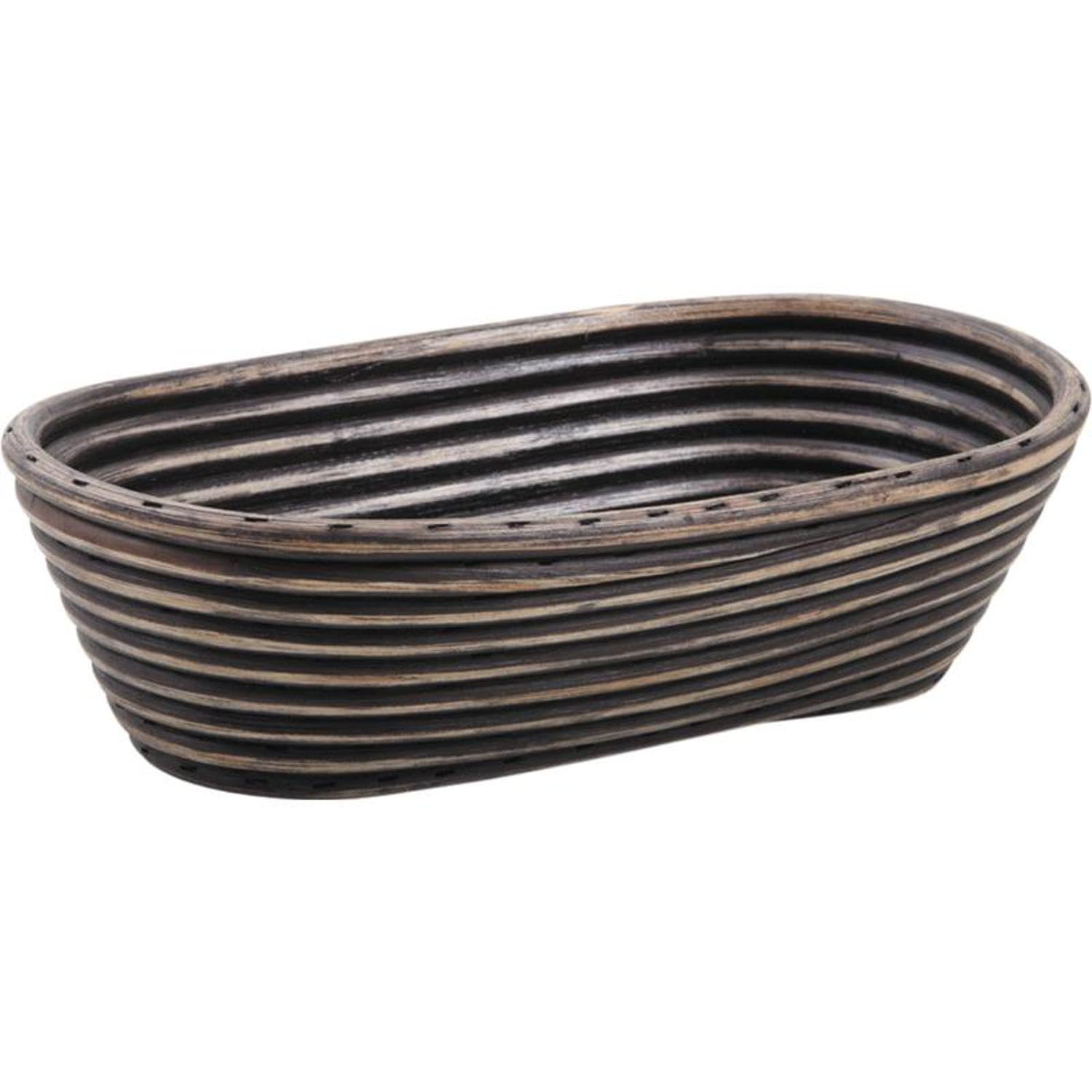 Corbeille en rotin teinté panier de rangement salon chambre bureau déco naturelle