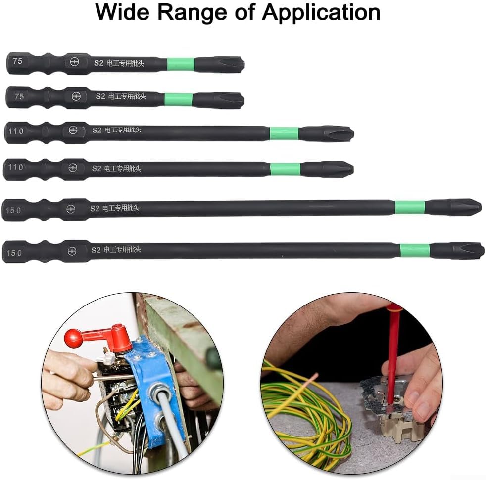 Betian-Jeu D'embouts De Tournevis Magnétiques à Tête Cruciforme PH2