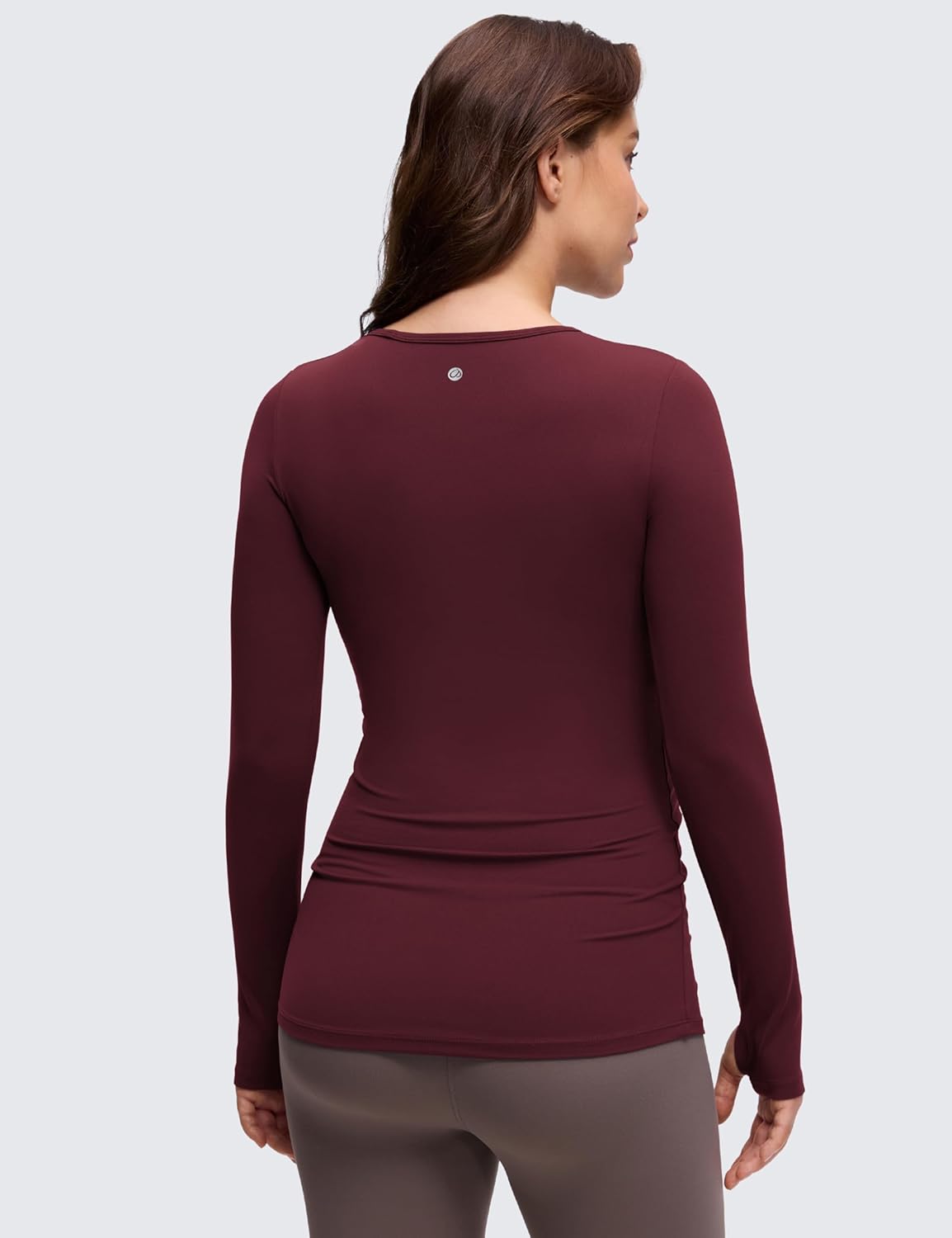 CRZ YOGA Butterluxe Maternity Crewneck Long Sleeve Shirts - Athletic Yoga Casual Pregnancy Womens Tee Tops Basic Layer Soft - Image 2