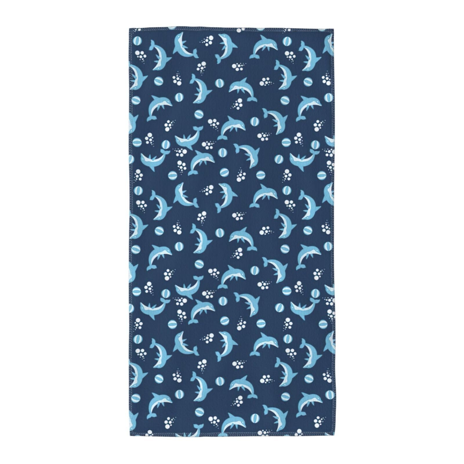 SDEGTHO Dolphin Balls Fashion Printed Bath Towel High Water Absorption For Hiking Trip