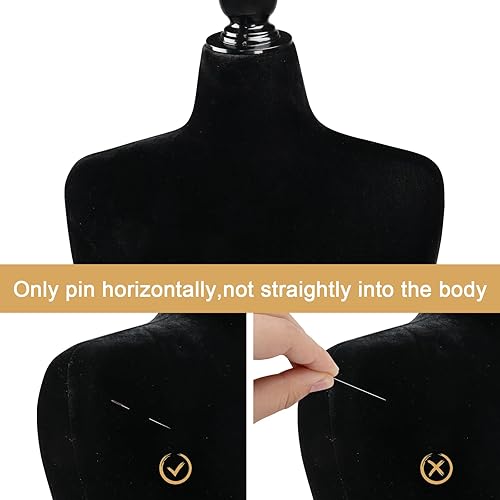 Miniatura 4 de Bonnlo Vestido femenino tamaño 10-16, cuerpo de torso de altura ajustable con soporte de trípode mejorado, maniquí de tamaño mediano para coser y