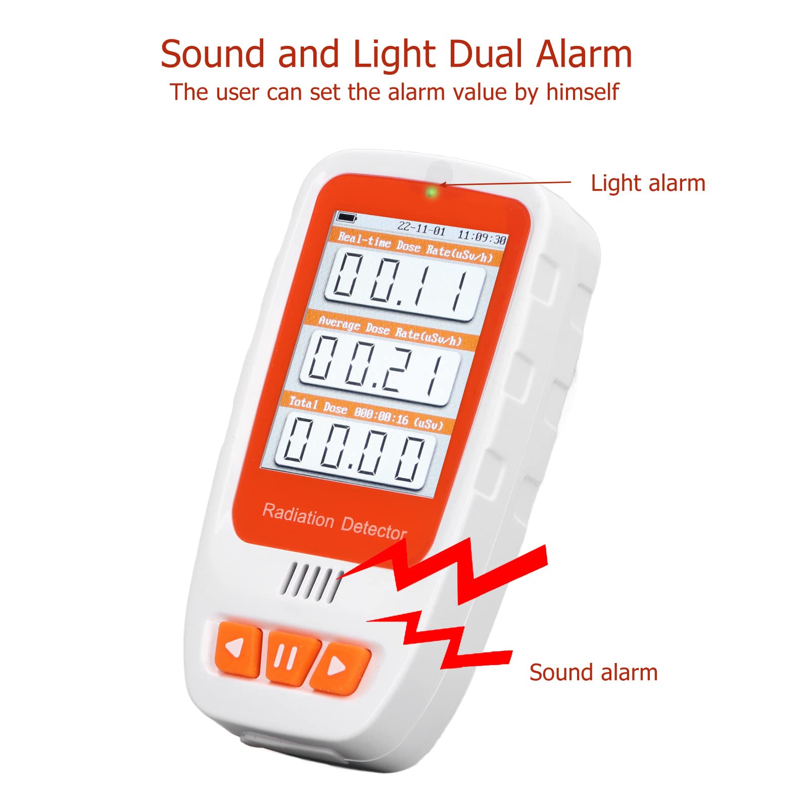 Counter, X ? ? Rays Counter Portable Nuclear Radiation Detector Sound Light Alarm TFT Screen Radiation, Radiation Supplies