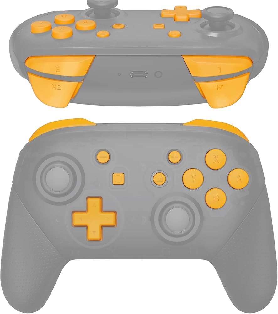 Amazon.com: eXtremeRate Caution Yellow Repair ABXY D-pad ZR ZL L R