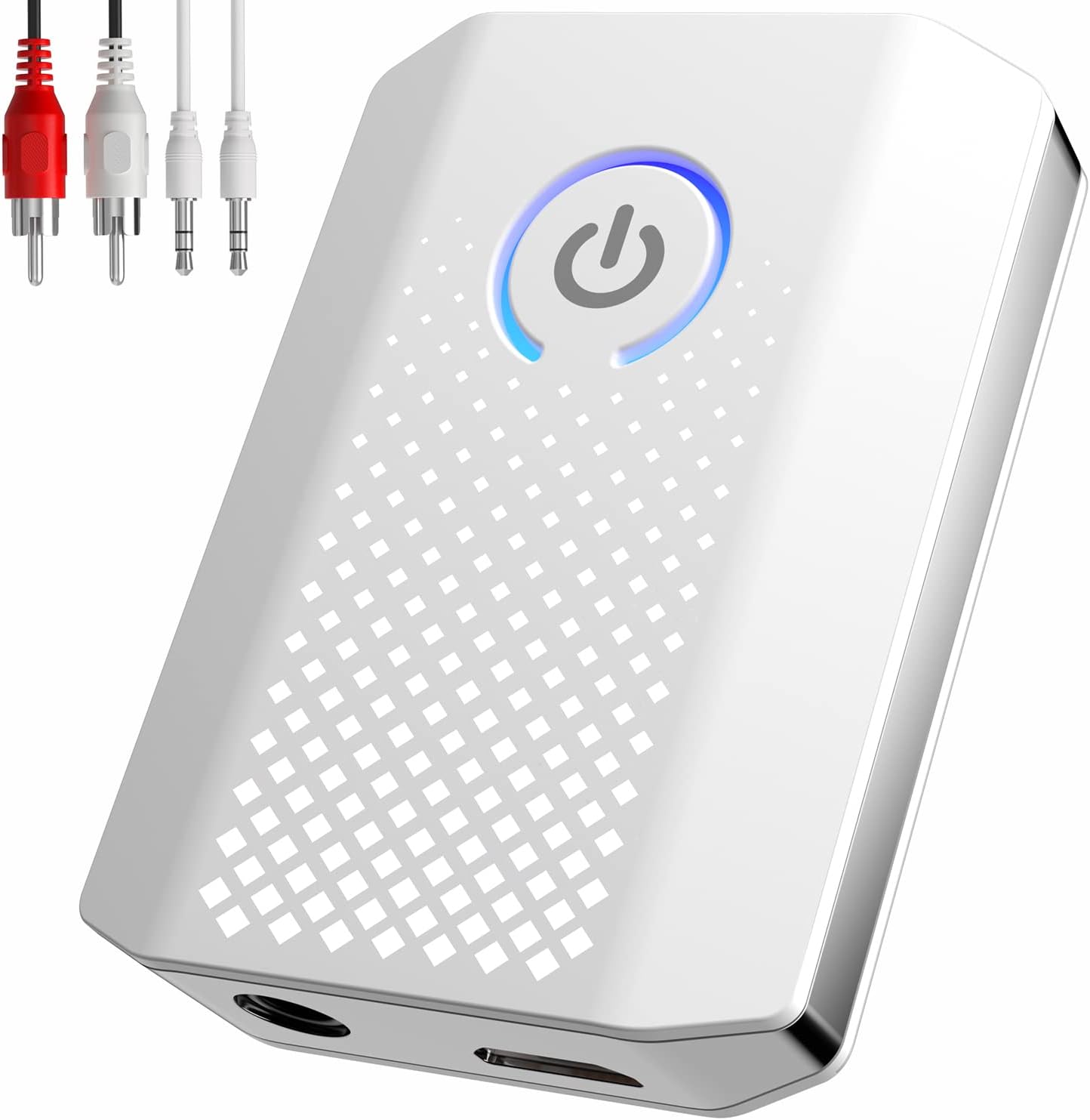 Bluetooth Transmitter Receiver V5.0 Bluetooth Adapter for Audio, 2-in-1 Bluetooth AUX Adapter for TV/Car/PC/MP3 Player/Home Theater/Switch, Low Latency, Pairs 2 Devices Simultaneously