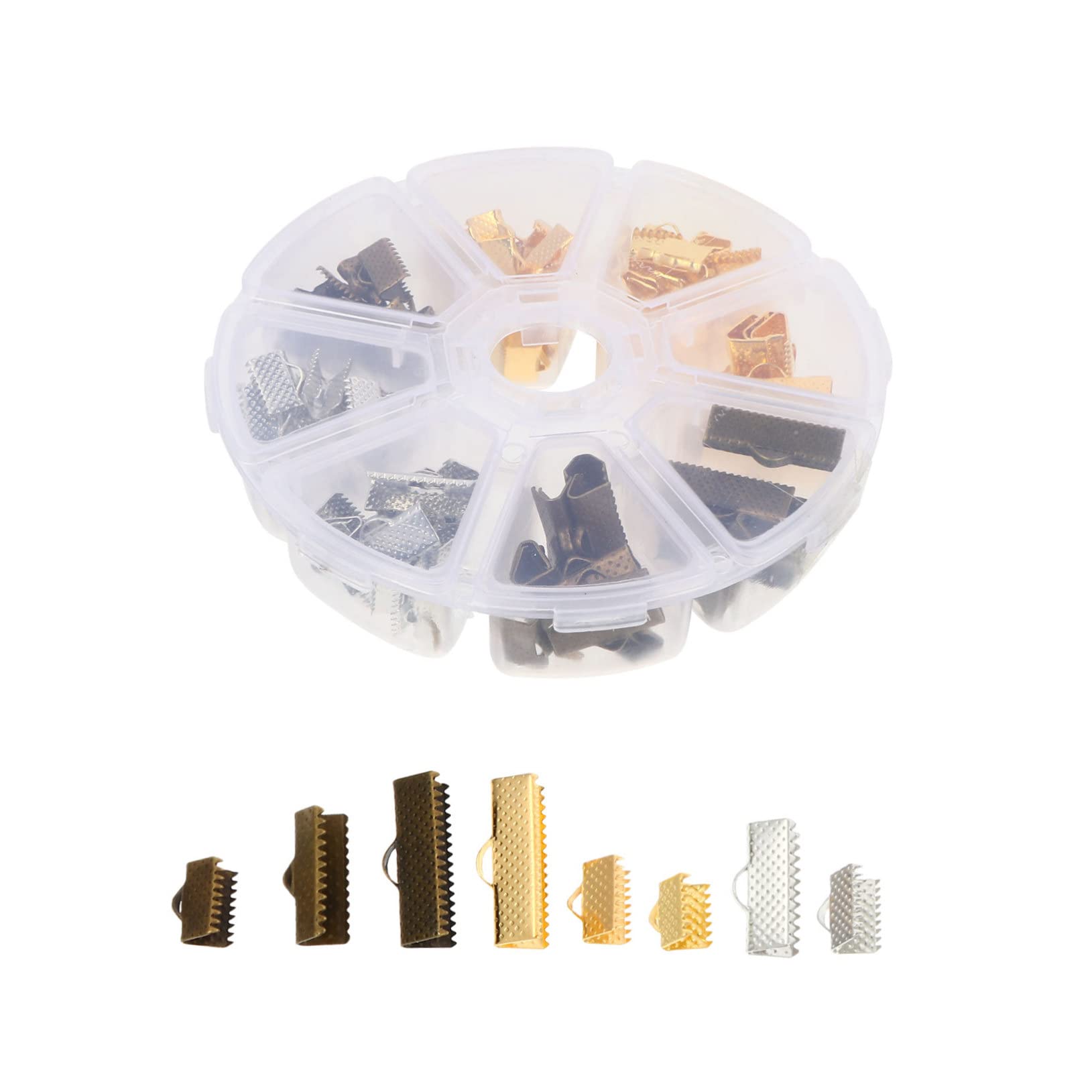 COHEALI 135pcs Jewelry Pinch Clamp Metal Material Versatile DIY Necklace Making Accessories Perfect for Craft Projects