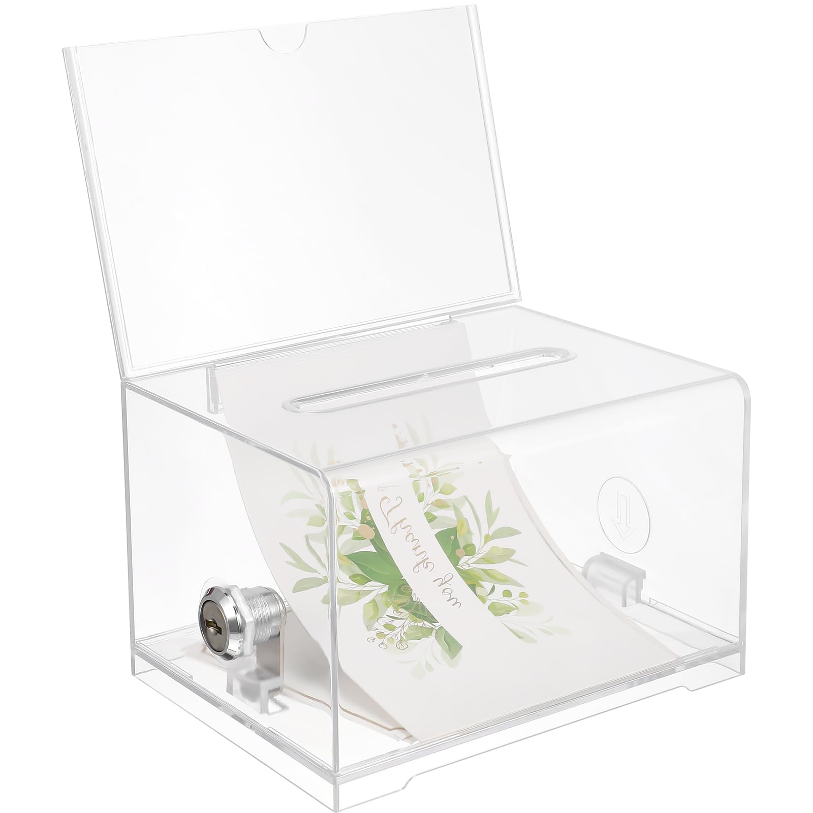 Caja de tarjetas fácil de desmontar y segura con cerradura de metacrilato Homoyoyo