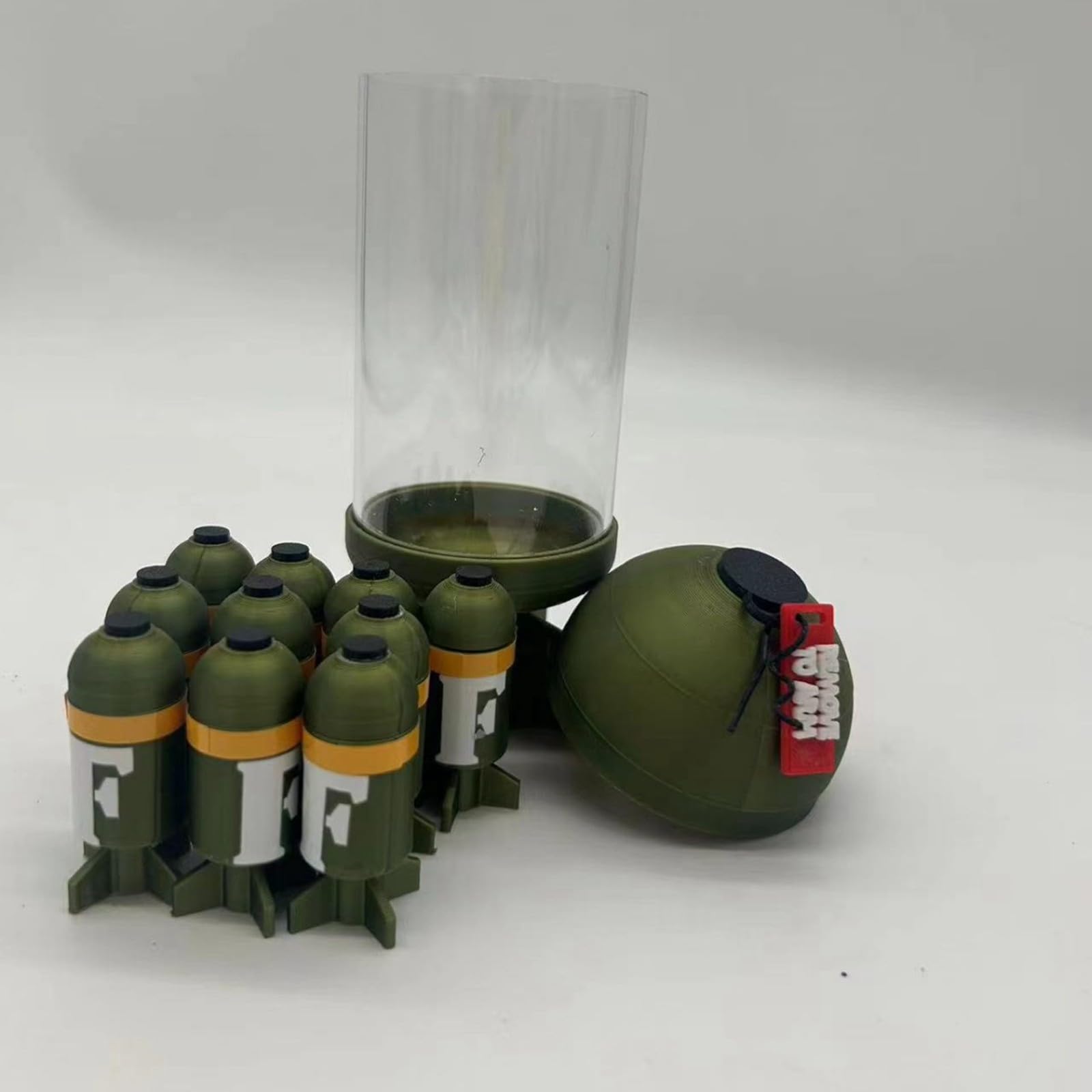 Office Desk Bomb Toy Cluster F-Bomb Stress Toy - Large Missile With 10