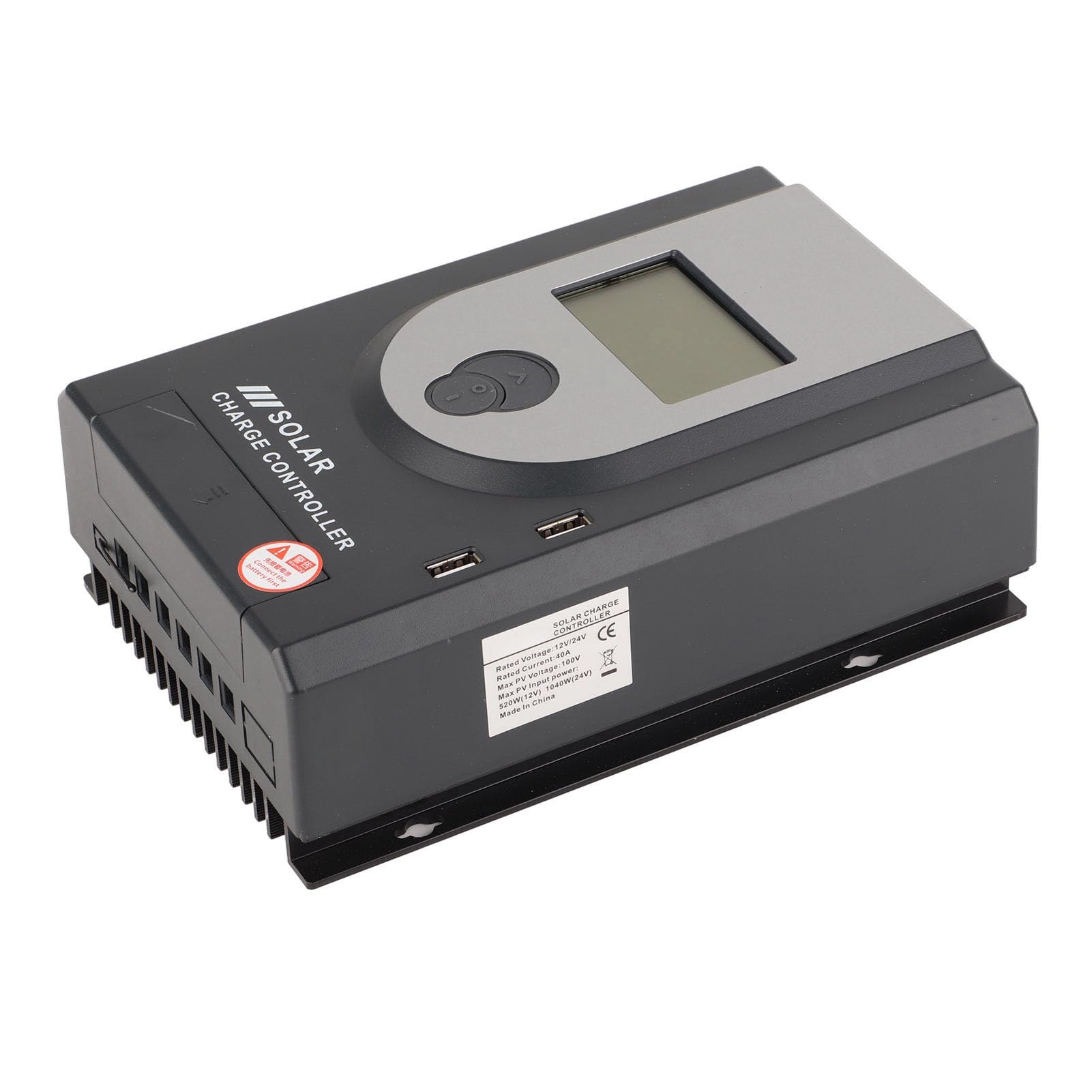 YUYTE Controlador Solar MPPT 40A para RV, Yates y Barcos, Regulador de Panel Solar de bajo Consumo, Ideal para Sistemas de Energía Domésticos