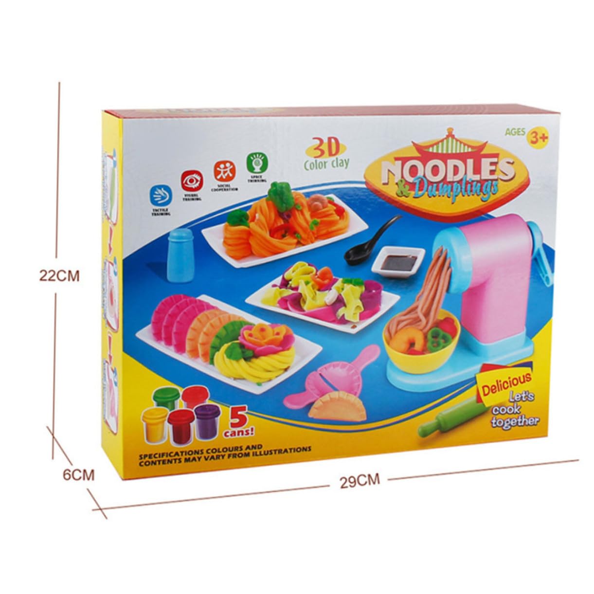 Máquina de Pasta de Plastilina para Molde para Hacer Fideos Coloridos Juguete para Modelar Plastilina Entrenamiento de Habilidades Manuales y Creatividad