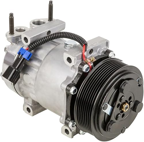 Compresor de CA y embrague de AC de 8 ranuras de 4.724 in para internacional reemplaza 3582435C1 Sanden SD7H15 4418 4819 - BuyAutoParts 60-02320NA