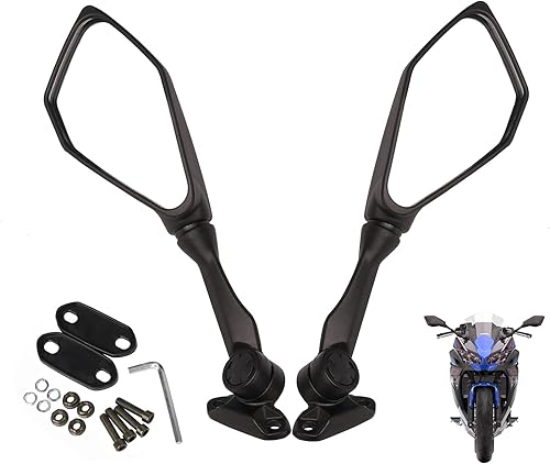 Minho Espejos de ajuste convexos para Ninja 250 300 400 ZX6R ZX636 EX250 300R 650 Ninja 400 Espejos Ninja 300 250 636 300R EX300 ABS 2011-2018