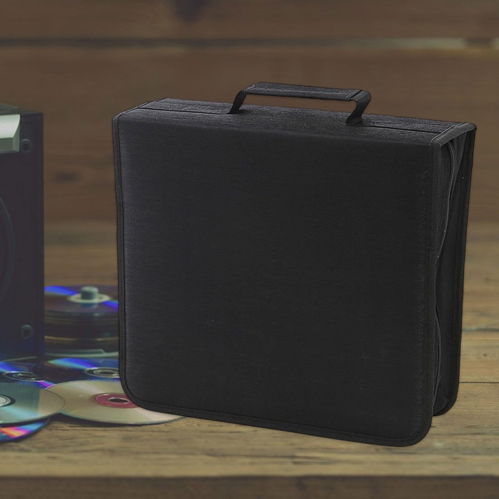Porta CD/Dvd, Organizer con capacità di 256, Resistente ai Graffi, Elegante Raccoglitore portadischi per Auto e casa, Nero
