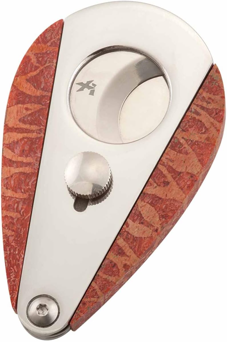 Xi3 303AC Apple Coral Double Guillotine Cigar Cutter Presentation Box Stingray Sheath Offer Lifetime Warranty