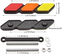 Vista 2 de Emblema de rejilla frontal tricolor, calcomanías de emblema para camiones, accesorios para automóviles compatibles con Toyota Tacoma 4Runner Tundra