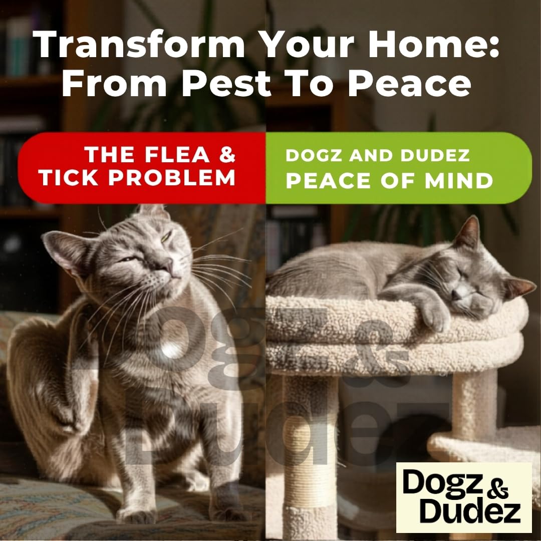 Dogz & Dudez Neem Shield Tick, Flea, Flea Egg Spray for Dogs and Cats 200 ml | Quick Results |Treatment, Preventive, Ecoparasite Killer and Repellent Spray Botanical Oils 4
