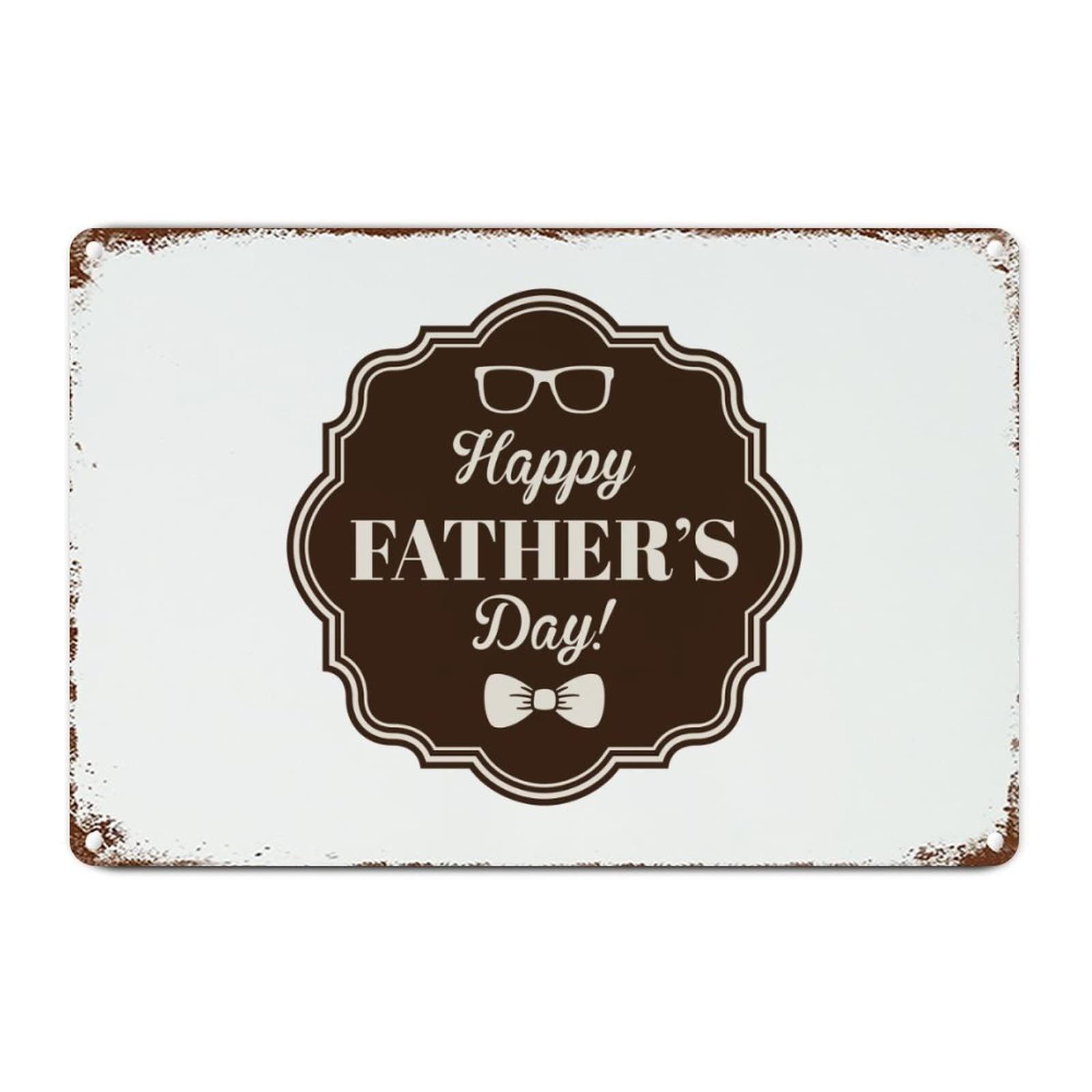 ENEDNATE Vintage Man Cave Aluminum Tin Metal Sign 8x12 Inch Happy Father's Day Retro Street Metal Signs for Indoor Outdoor Garden Patio Yard Cafe Pub Home Decor