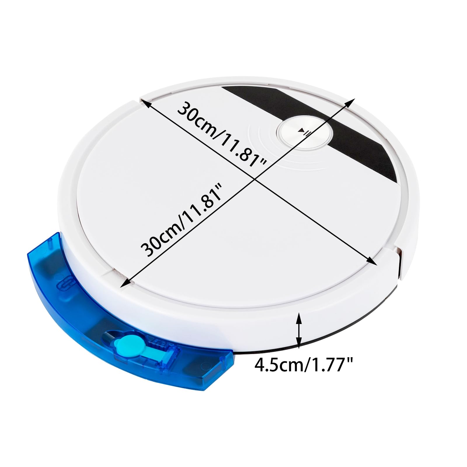 Barredora 3 en 1 de 15 W, mando a distancia, multifunción, gran potencia de succión, varios métodos de control, caja de polvo, varios orificios de refrigeración, cepillos de borde, para apartamentos