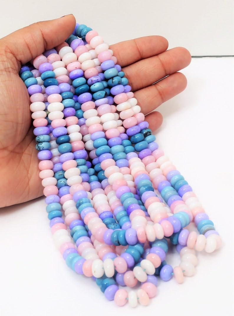 Perles en opale naturelle multi pour la fabrication de bijoux DIY collier bracelet de 40cm