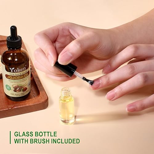 Miniatura 5 de Aceite de jojoba de 4 onzas (verificado por EWG) Aceite de jojoba 100% puro prensado en frío para cara, cabello, uñas y piel, sin refinar y sin