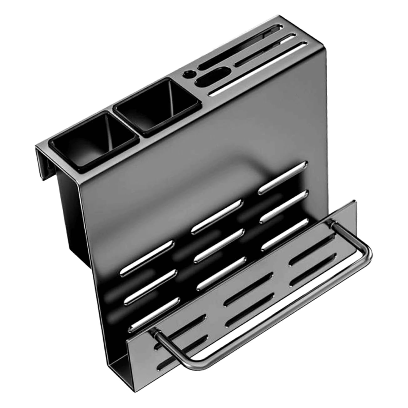 PRETYZOOM Porte-Couverts Mural Multifonction en Acier au Carbone Gris A8