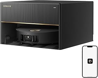 DREAME X50 Master Aspirateur Robot avec base compacte 24,9 cm, base 8 en 1, système de franchissement d'obstacles performant, système d'évitement d'obstacles basé sur l'IA, 20 000 Pa, brosse démêlante