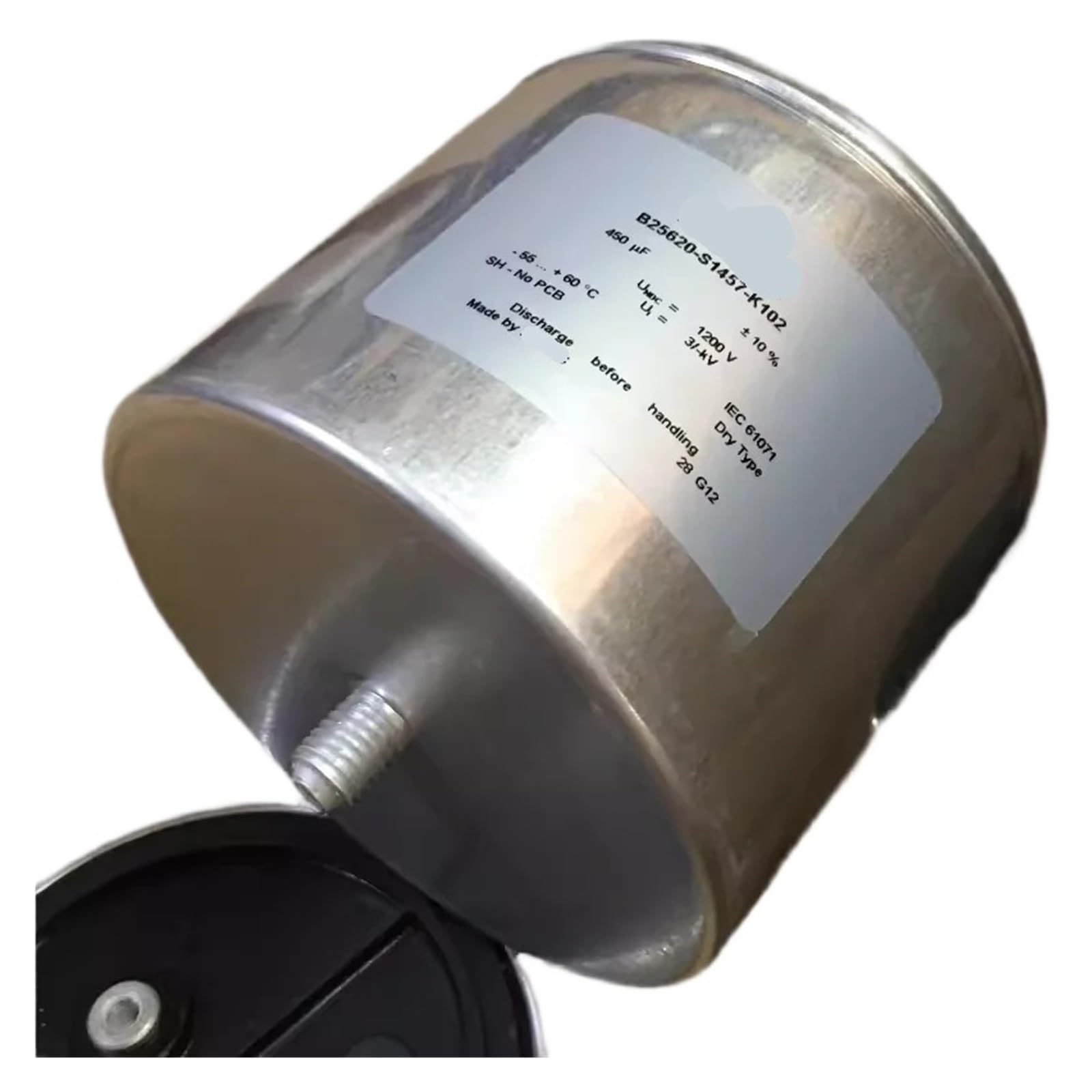 1 Condensador de película B25620-S1457-K102 B25620 450 UF 1200 V 10% 116 x 100 mm