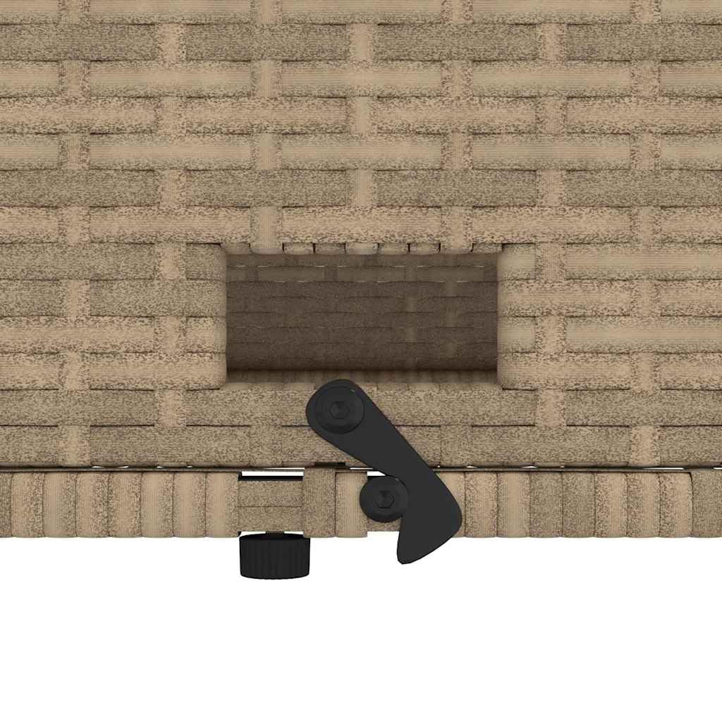 Divano da Giardino 2 Posti Reclinabile in Polyrattan Beige | Ideale per giardino, terrazzo o balcone: divano 2 posti reclinabile trasformabile in lettino con poggiapiedi salvaspazio.