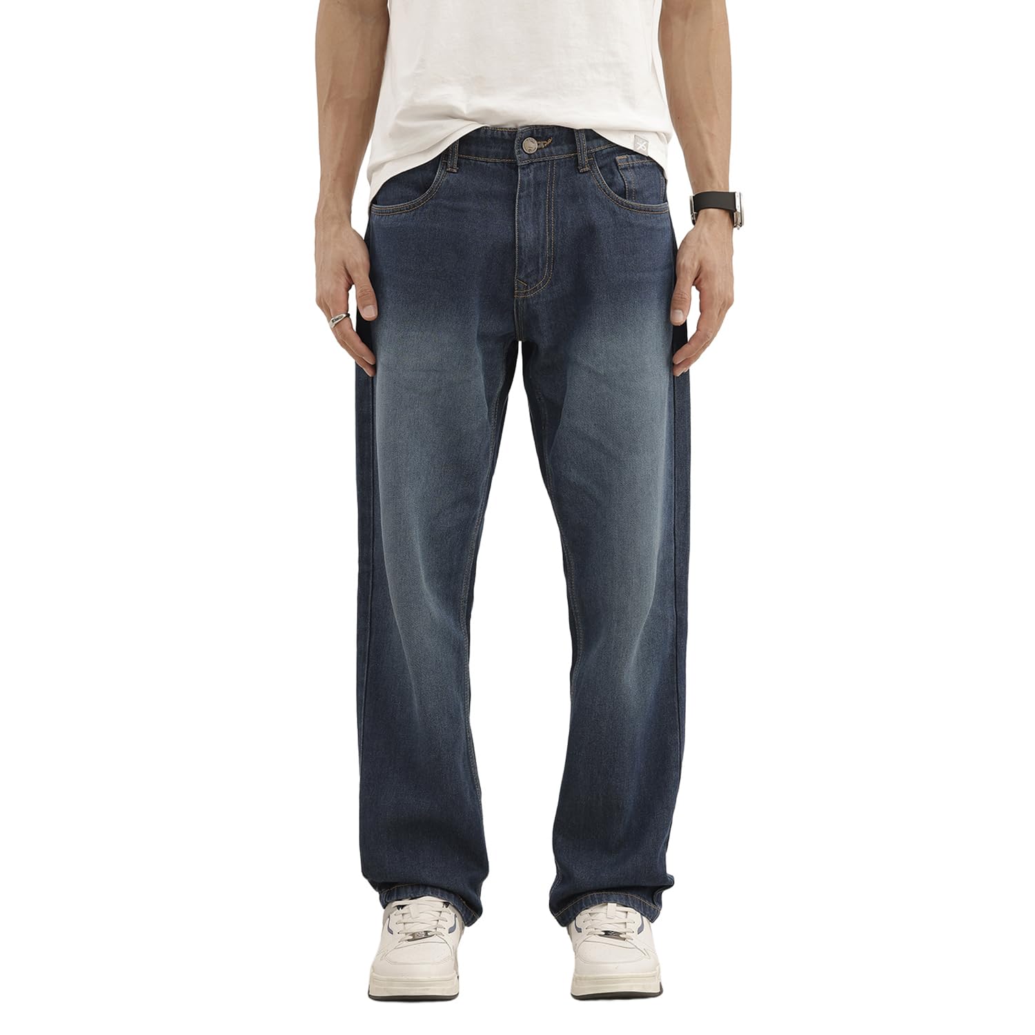WROGN Men's Anti Fit Jeans Blue DARK BLUE. - Image 1
