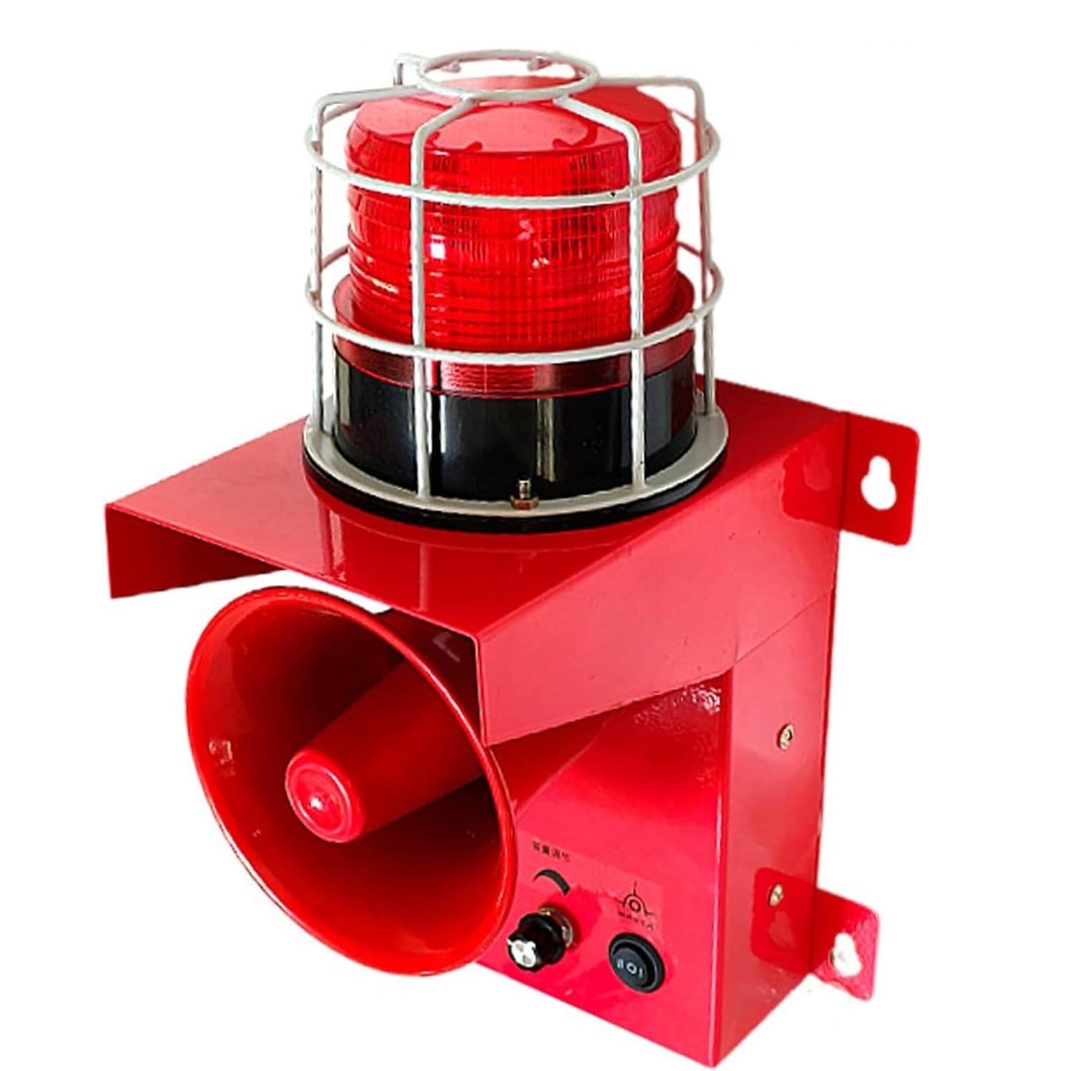 Sirena de alarma de seguridad industrial, 130 dB fuerte con volumen ajustable, IP65 impermeable para protección al aire libre en fábricas, terminales y hogares