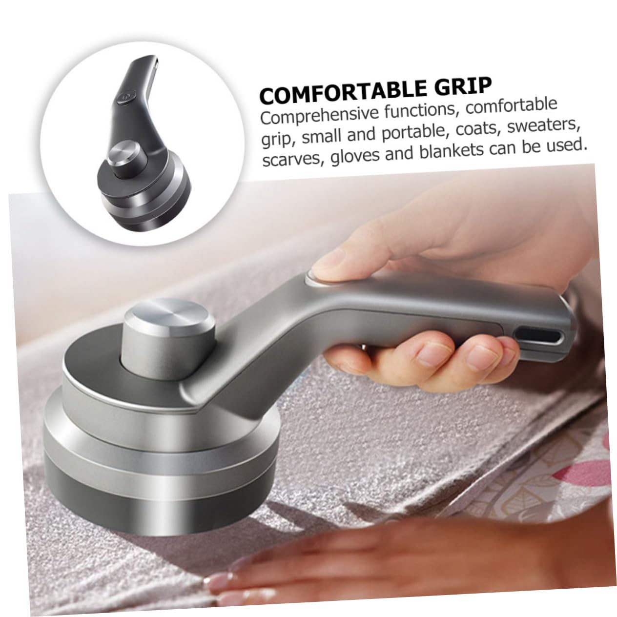 COLLBATH 1pezzi Rasoio Per Tessuti Rimuovi Pelucchi Per Vestiti Ricaricabile Tramite Usb Realizzato in Materiale Di Resistente e Sicuro Per Uso Prolungato Per Maglioni Divani Tende Coperte