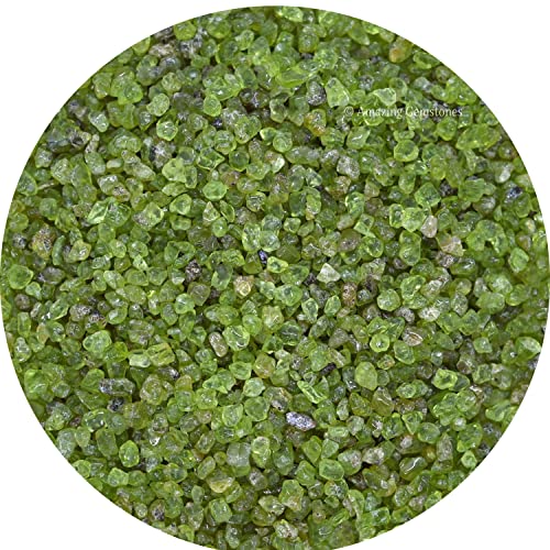 Image of Amazing Gemstone Peridot Crystal Chips & Tiny Crystals - Aquarium Gravel Rocks for Fish Tank Decoration (Natural AAA Grade Gemstones)