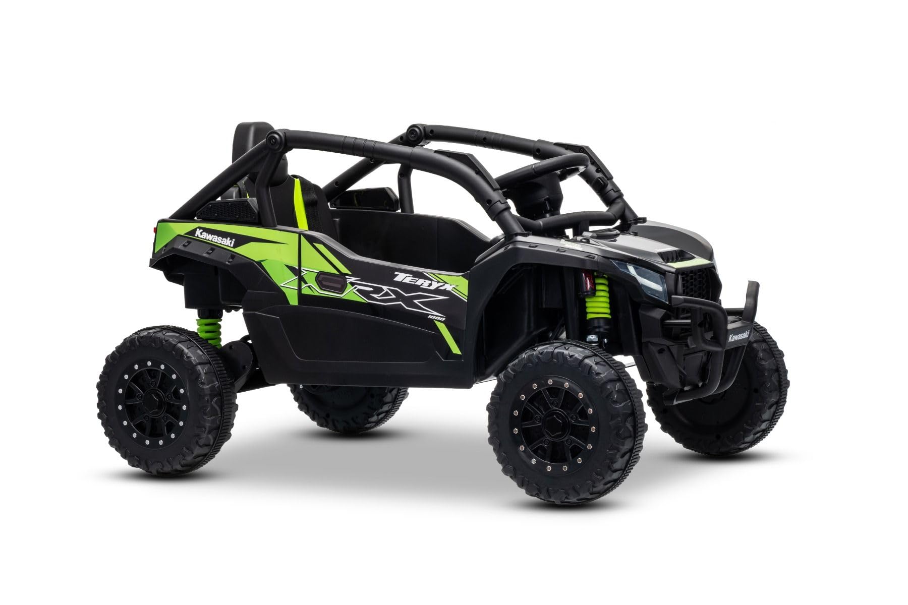 Kawasaki TERYX KRX 1000 12 V elektryczny samochód dziecięcy, jednoosobowy, zawieszenie na tylnej osi, pilot zdalnego sterowania 2,4 GHz, akumulator litowy, 2 silniki 25 W, składana rama ochronna