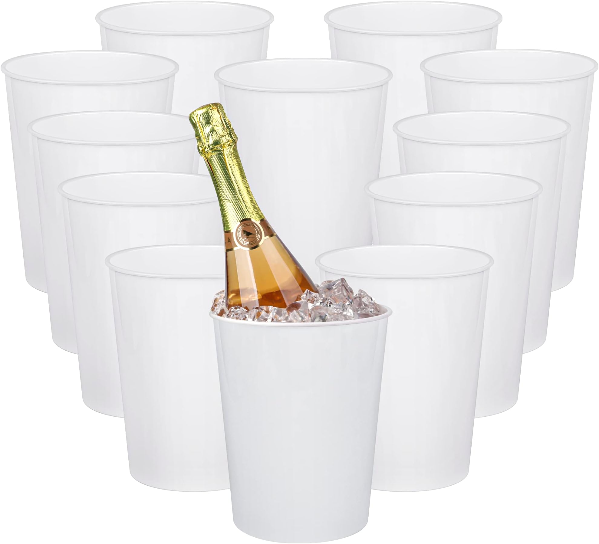 Plastic Ice Bucket Clear Flower Vases 6L Large Champagne Beer Buckets Classic