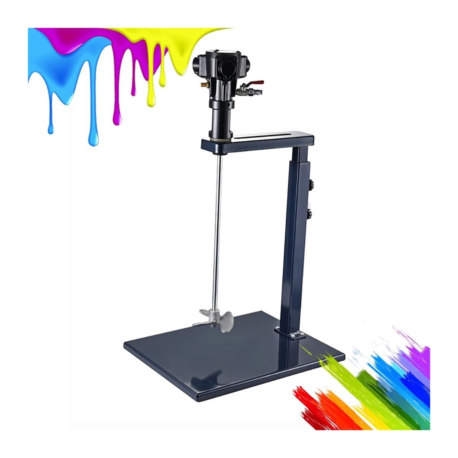 Mezclador de pintura neumático industrial, agitador de alta velocidad de 2600 RPM para una mezcla eficiente de pintura y tinta