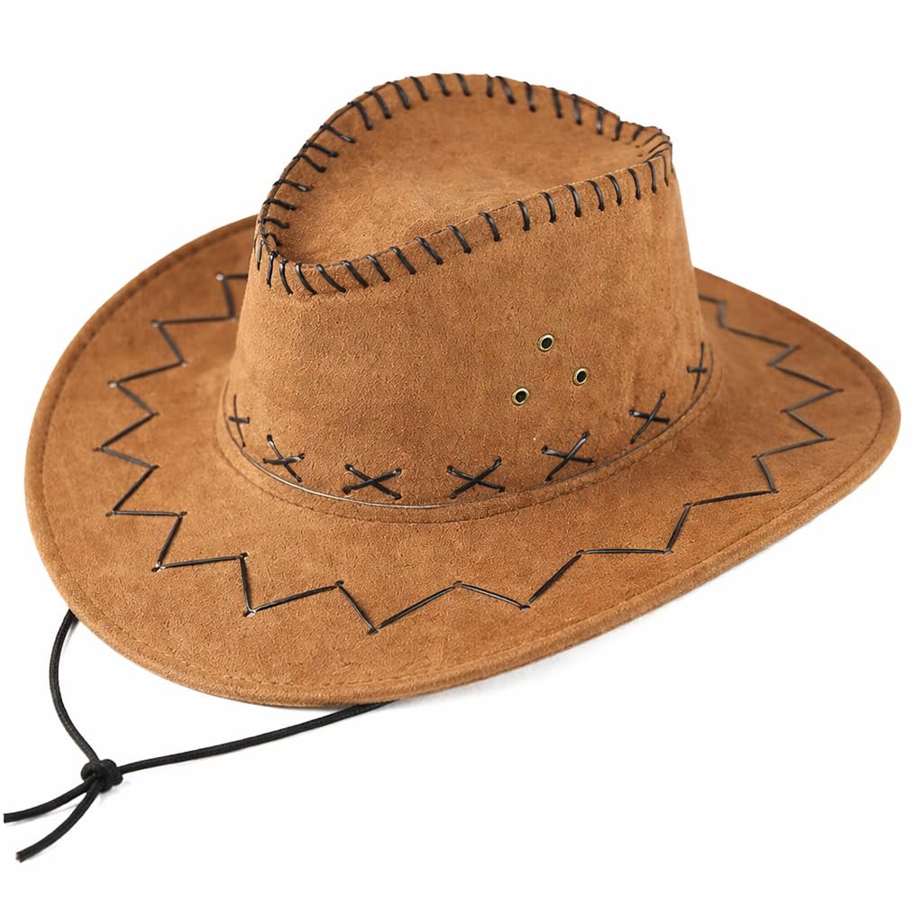 Nephar Casual Cowboy Hat Wide Brim Lightweight Props for Women & Men Holiday Fashion Accessory | Clothing, Shoes & Accessories-image-35