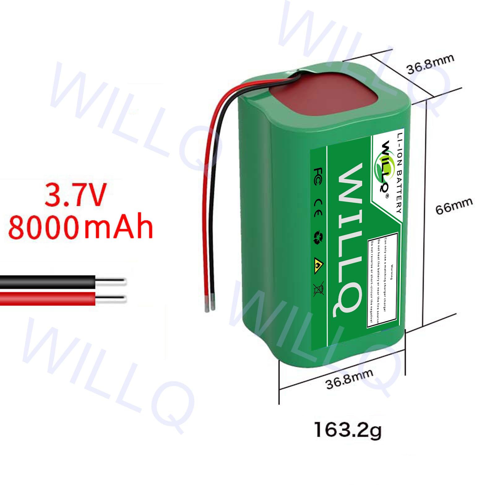 Batería Recargable de Iones Litio 3,7V 8000mAh 9200mAh con Enchufe 2,54-2P/2,0-2P para Juguetes electrónicos batería de Litio Repuesto para Equipos de iluminación,8000mah