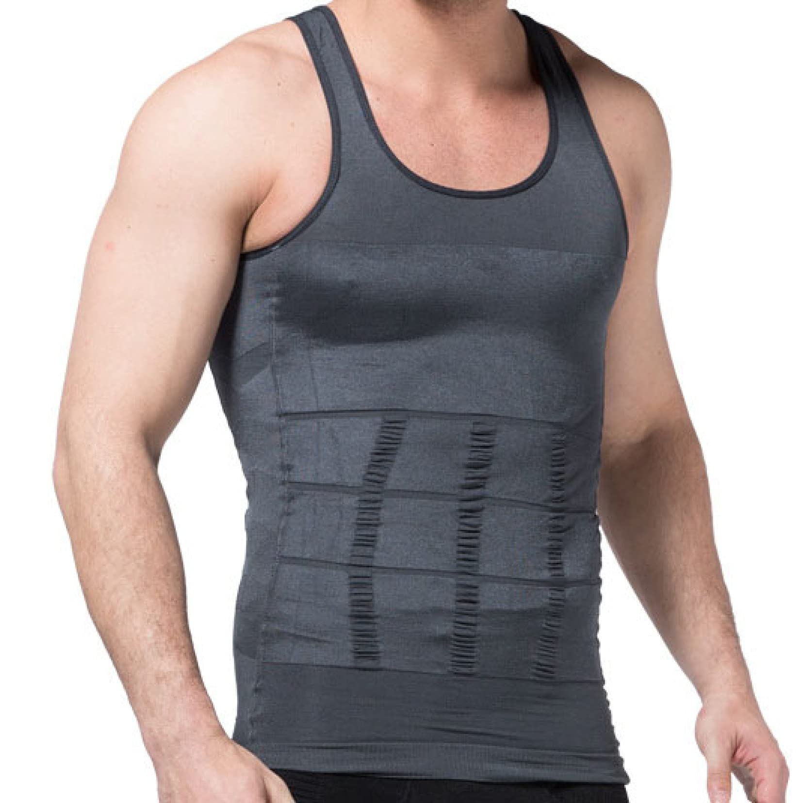 Herren-Kompressionsshirt zum abnehmen der Taille, atmungsaktiv, Bauchkontrolle, Shapewear, top, Fitness, Body Shaper, Weste, Workout