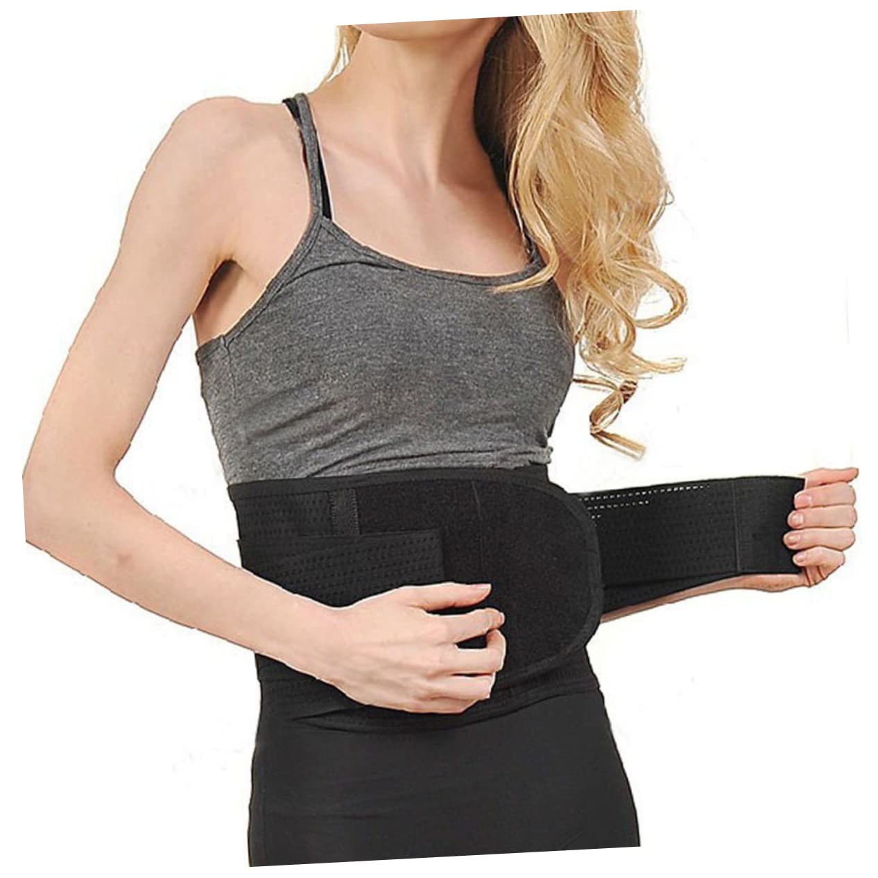 Beavorty Thermal Wasit Pad Lumbar Belt Back Waist Support Belt Waist Band Waist Support Brace Belt Self Heating Waist Belt Gripe Belt Magnetic Waist Belt Magnet Waist Belt Black