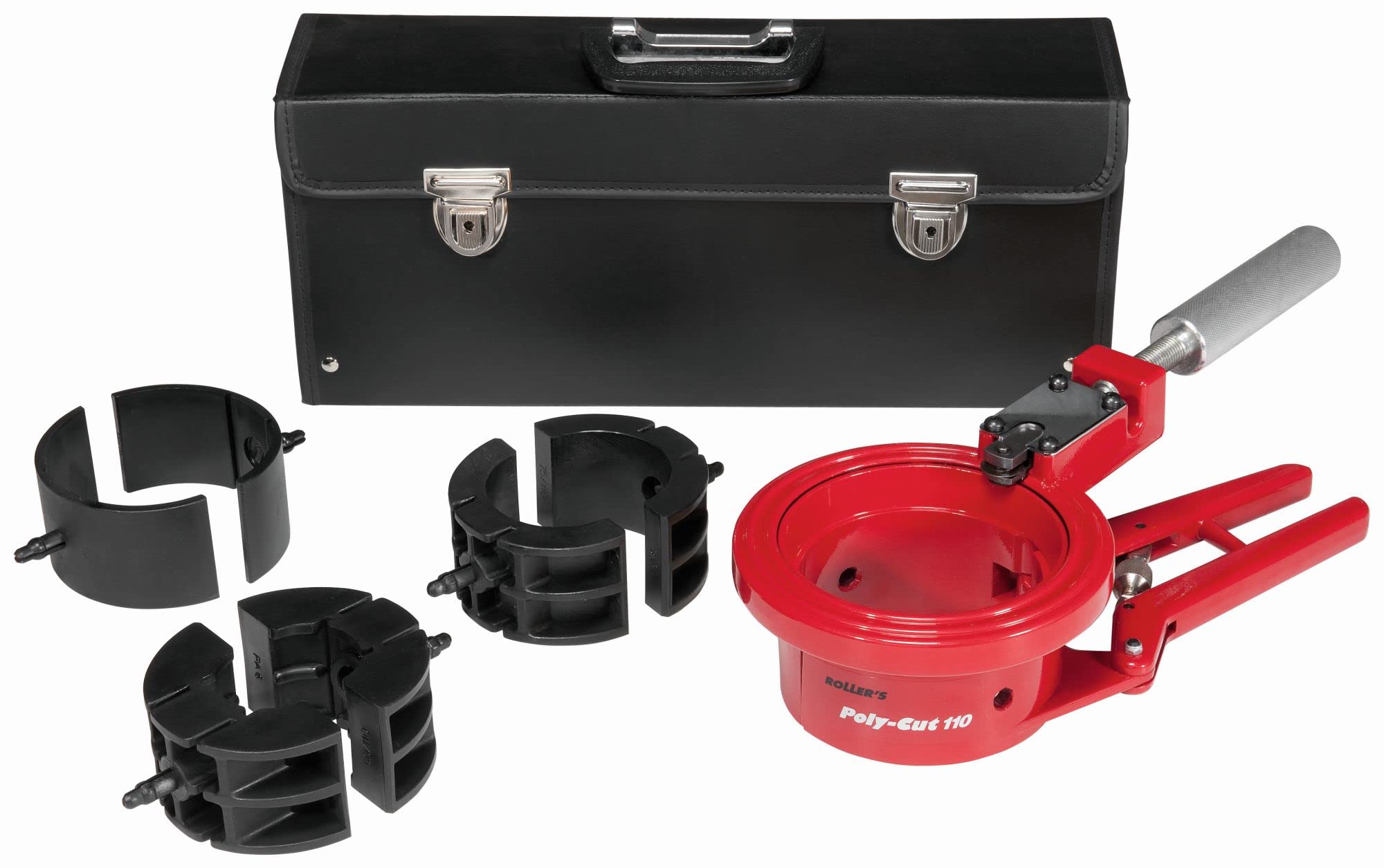 ROLLER'S Poly-Cut - Separador de tubos de metal resistente para separar/biselar tubos de plástico y metal en ángulo recto (Poly-Cut 110 Cu/Inox Set 76-87-100-110)