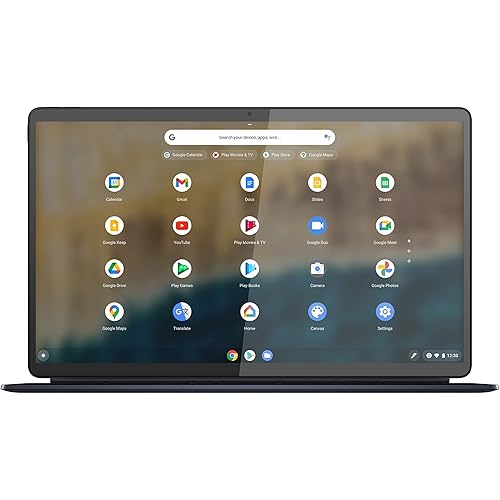 Lenovo 82QS0000US, IdeaPad Duet 5 Chromebook, OLED 13.3" FHD Touch Display, Snapdragon SC7180, 4GB RAM, 64GB Storage, Qualcomm Adreno Graphics, Chrome OS, Abyss Blue