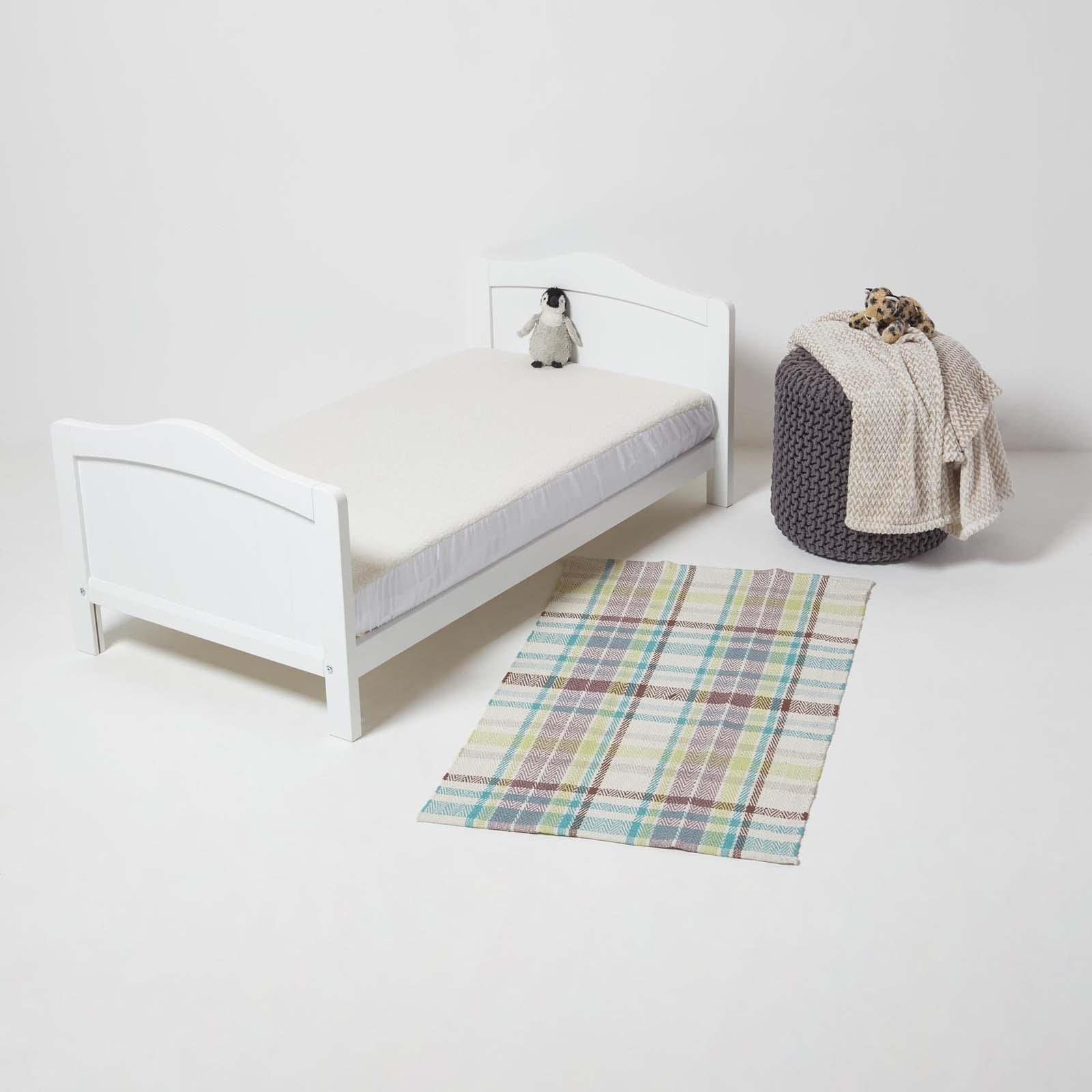 HOMESCAPES Protège Matelas Polaire pour lit bébé, Drap Housse 70x140 cm, Lot de 2