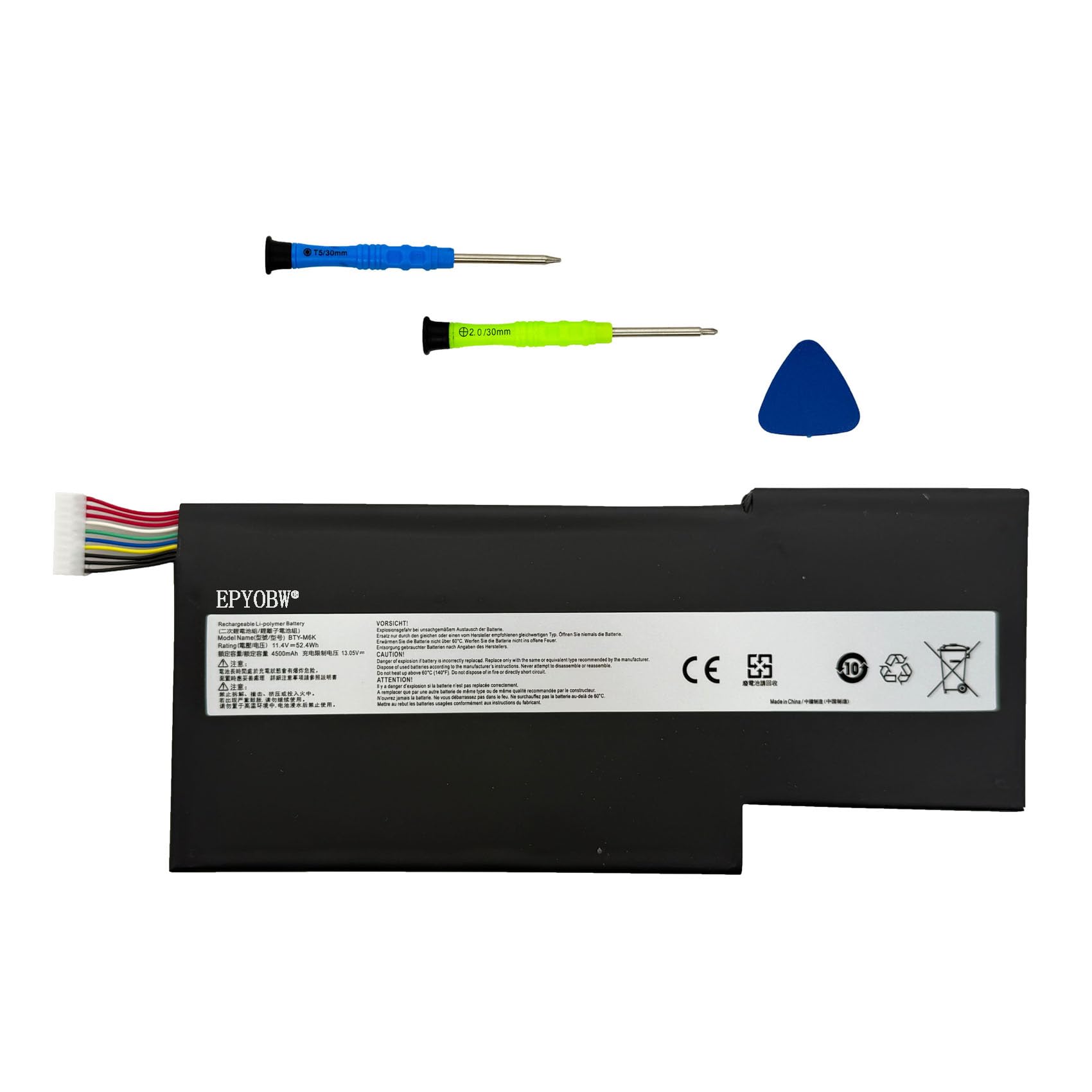 Amazon.com: EPYOBW BTY-M6K Laptop Battery 52.4Wh MS-16K3 MS-16W1