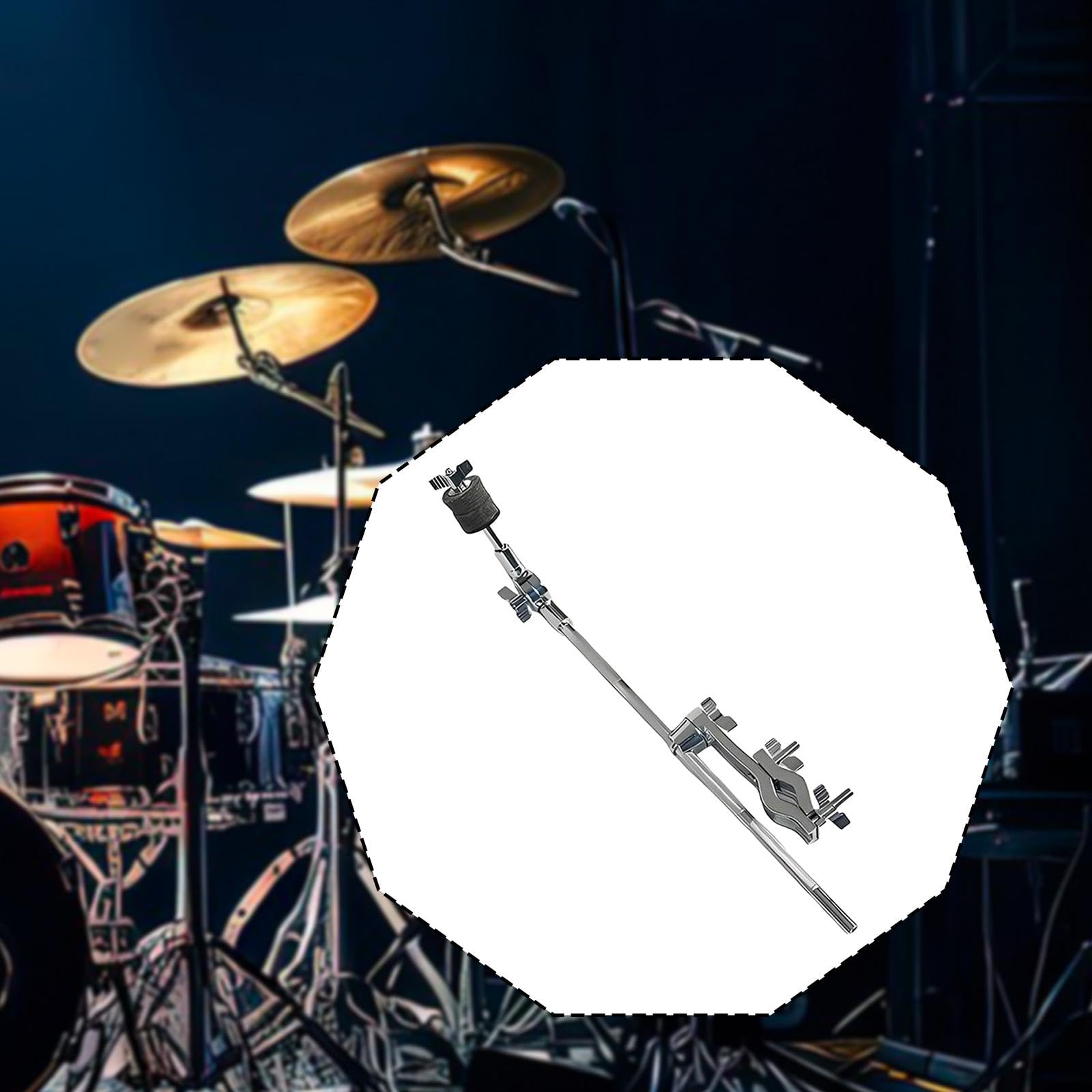 F Fityle Bras de Cymbale Robuste avec Pince de Fixation Renforcée, Support Universel en Alliage d'Aluminium, Résistant et Polyvalent, Professionnel, Installation Facile, Pied d'Extension Réglable