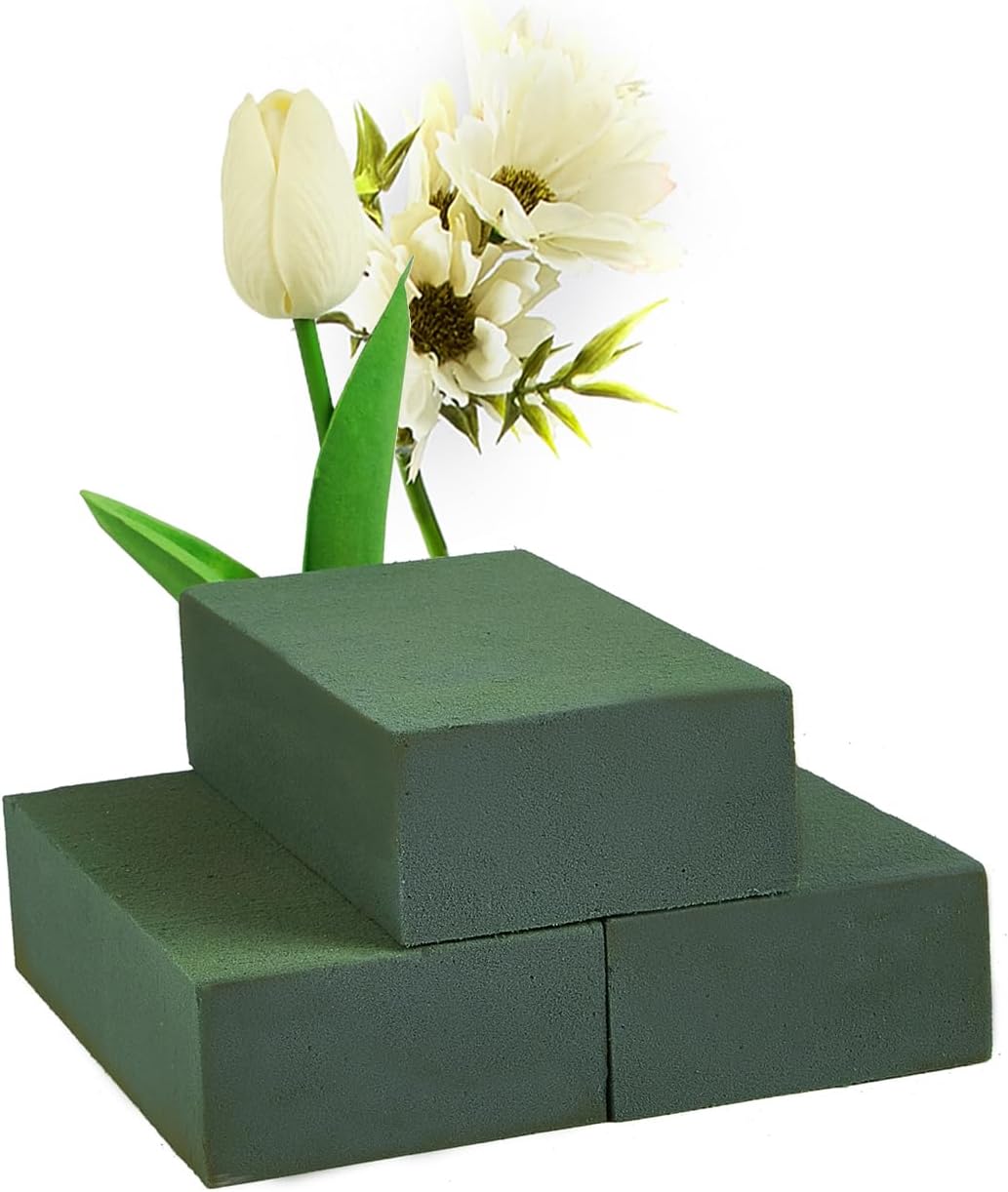 Seanlendery Pack of 3 Floral Foam Blocks Wet Dry Flower